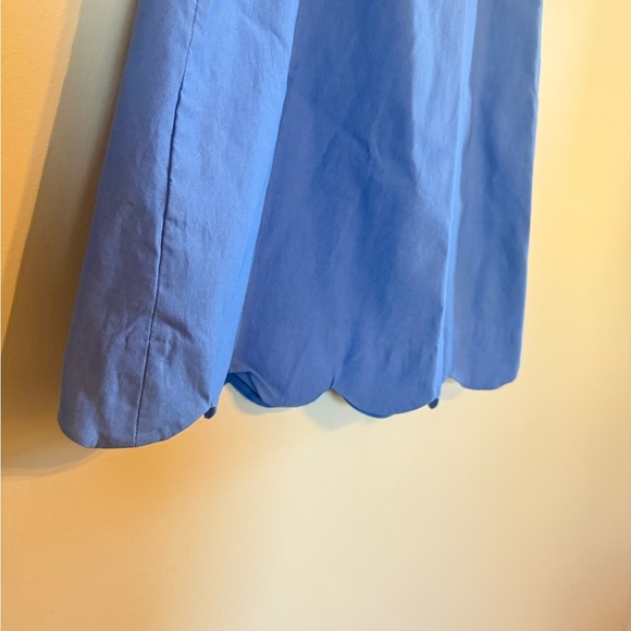 J‎ McLaughlin • Knee Length Scallop Skirt Stretchy Blue Sz 4 Tennis Pickleball - Picture 4 of 10